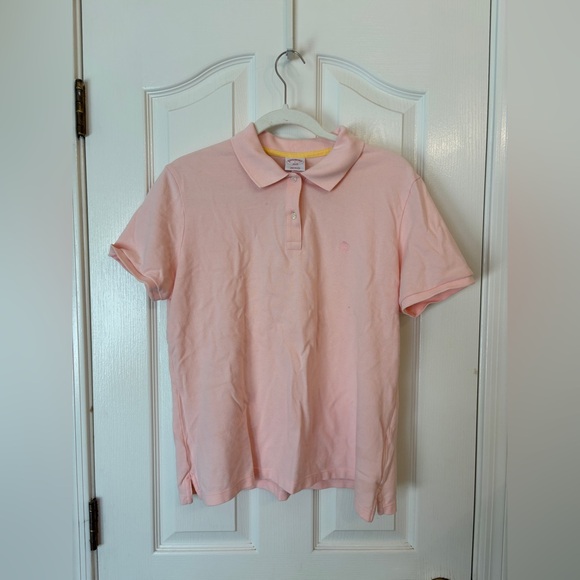 Brooks Brothers Tops - Brooks Brothers Pink Polo 100% Cotton Knit Shirt Women’s Large Classic